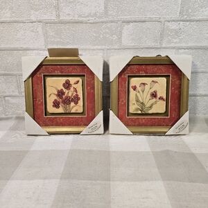 Target Home Gilded Floral Framed Tile Decor By Jo Moulton